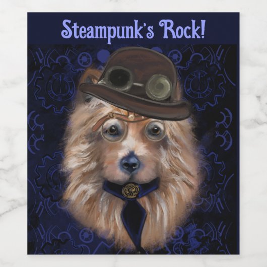 AUSTRALIAANSE TERRIER WIJN ETIKET (Enkel label)