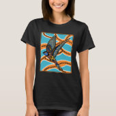 Australian Aborginial Artwork  Bird of Paradise T-shirt (Voorkant)
