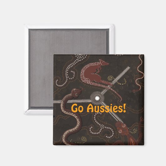 Australian Aboriginal Art Gift Magneet (Voorkant / Achterkant)