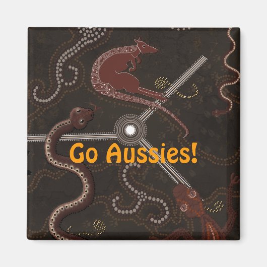 Australian Aboriginal Art Gift Magneet (Voorkant)