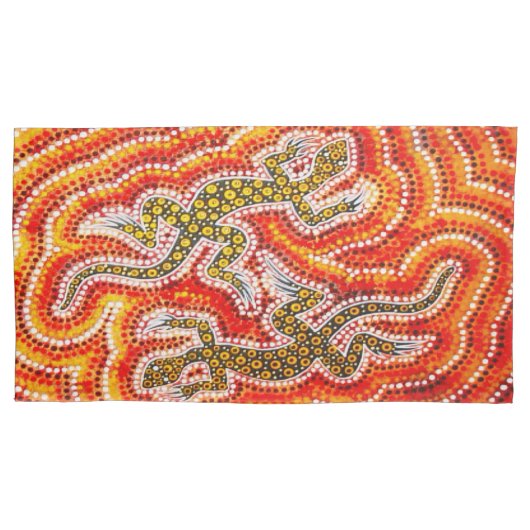 "AUSTRALIAN-Aboriginal-Art" Kussensloop (Voorkant-Links)