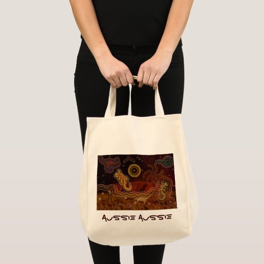Australian Aboriginal Aussie Desert Art Bag Tote Bag (Voorkant (product))