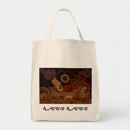 Australian Aboriginal Aussie Desert Art Bag Tote Bag (Voorkant)
