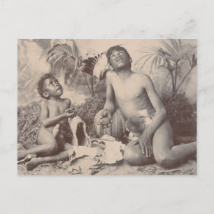 Australian Aboriginal boys, 1896 Briefkaart
