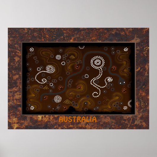Australian Aboriginal Desert Art History Poster IV (Voorkant)