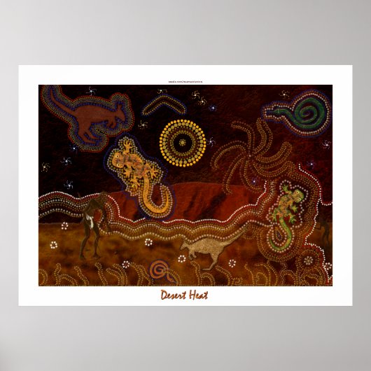 Australian Aboriginal Desert Heat Poster (Voorkant)