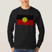 Australian Aboriginal Distressed Flag Aborigines T-shirt (Voorkant)