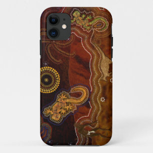 Australian Aboriginal Dreamweaver Desert Art iPhone 11 Hoesje