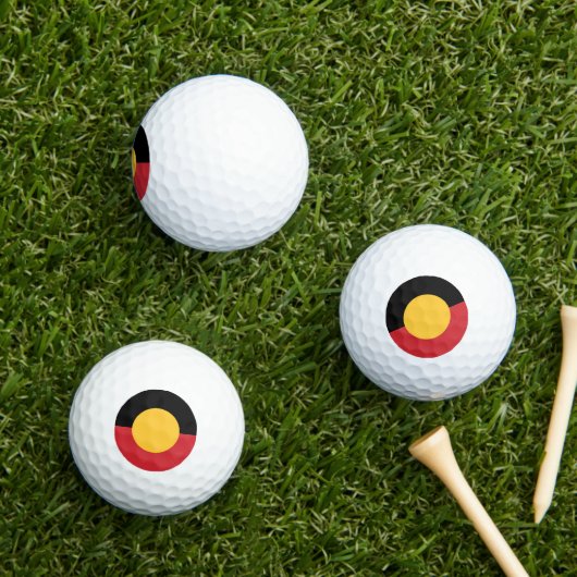 Australian Aboriginal flag Golfballen (Insitu Gras)
