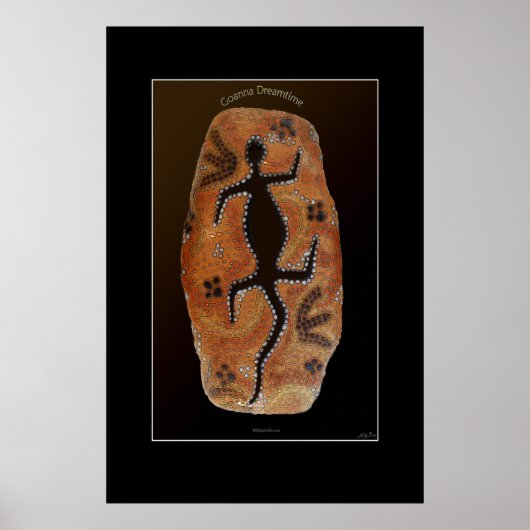 Australian Aboriginal Goanna Lizard Art Print (Voorkant)