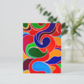 Australian Aboriginal Rainbow Dreamweaver Print Briefkaart (Staand voorkant)