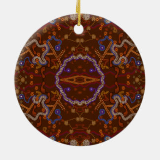 Australian Aborigine Walkabout with Animal Tracks Keramisch Ornament