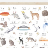 Australian Alphabet ABC Poster Kids Room Decor
