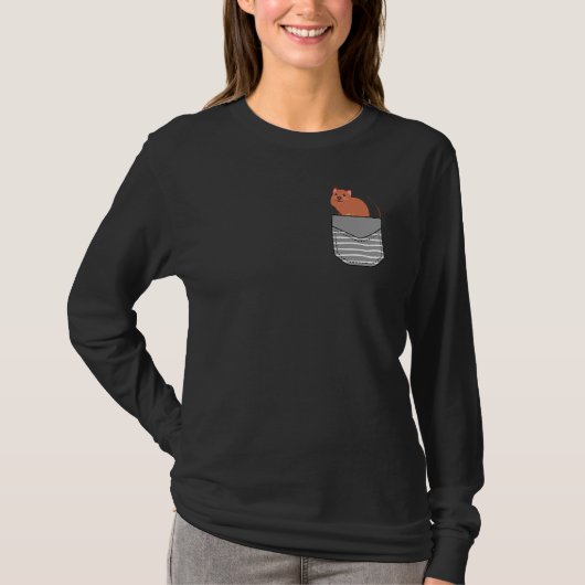Australian Animal Cute Quokka In Pocket T-shirt (Voorkant)