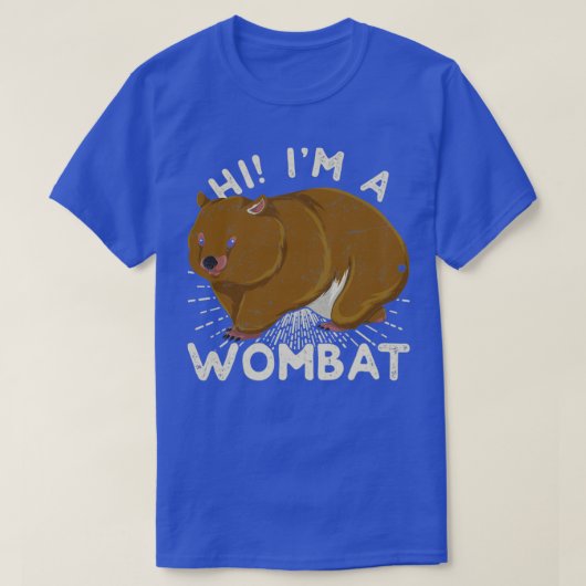 Australian Animal Cute Wombat T-shirt (Design voorkant)