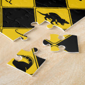 Australian Animal Road Signs Checkerboard Pattern Legpuzzel (Zijkant)