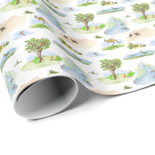 Australian Animal Toile (Original) Wrapping Paper Cadeaupapier (Rol Hoek)