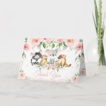 Australian Animals Blush Pink Floral Baby shower