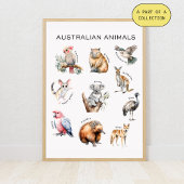 Australian Animals Educational Poster