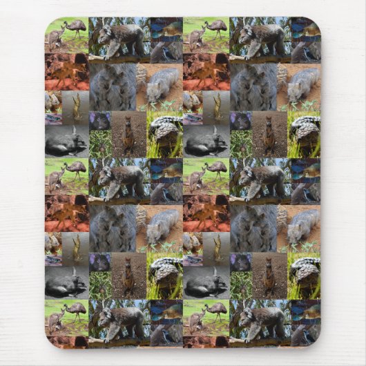Australian Animals Foto Collage, Mousepad Muismat (Voorkant)