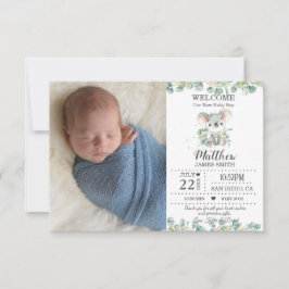 Australian Animals Greenery New Baby Photos Birth Aankondiging