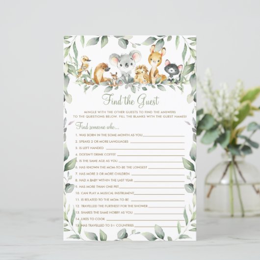 Australian Animals Greenery vindt het gastspel (Staand voorkant)