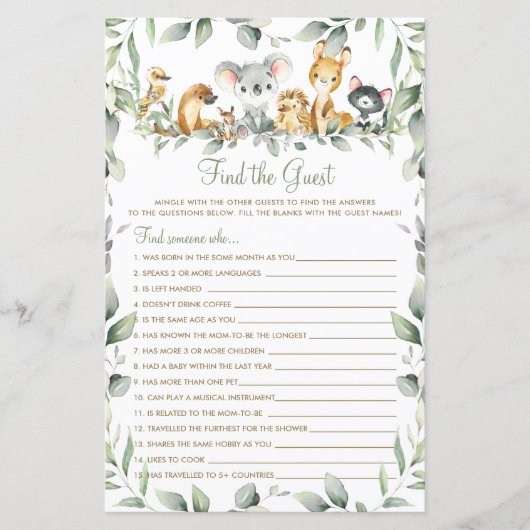 Australian Animals Greenery vindt het gastspel (Voorkant)