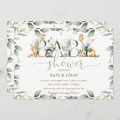 Australian Animals GreenGenery Baby shower Neutral Kaart (Voorkant / Achterkant)