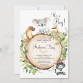 Australian Animals Koala Baby shower Neutral Boy Kaart (Voorkant)