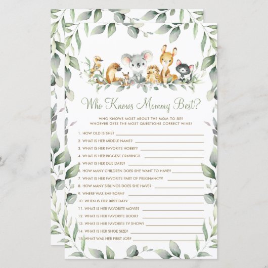 Australian Animals Koala die mama het beste spel k (Voorkant / Achterkant)