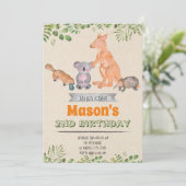 Australian Animals verjaardag uitnodiging (Staand voorkant)