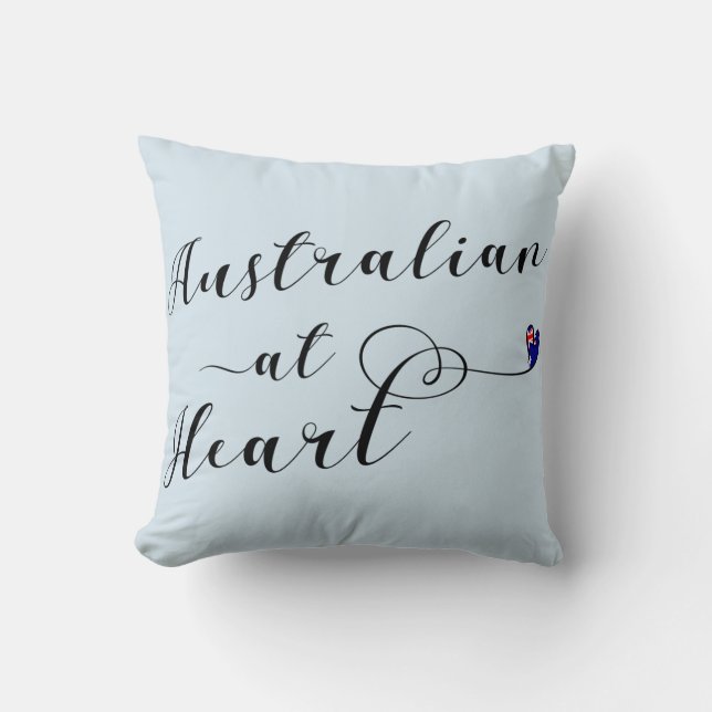 Australian at Heart Throw Cushion, Aus Kussen (Voorkant)