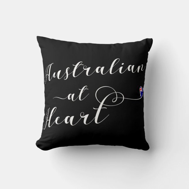 Australian at Heart Throw Cushion, Aus Kussen (Voorkant)