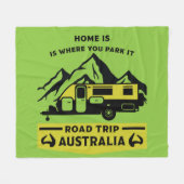 Australian Aussie Caravan Caravanning Summer Fleece Deken (Voorkant (Horizontaal))