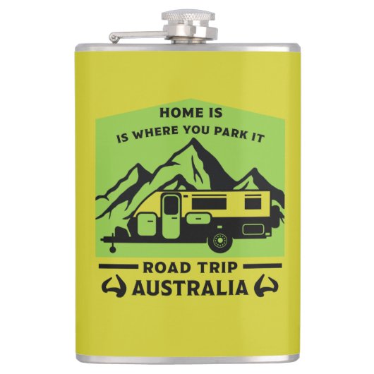 Australian Aussie Caravan Caravanning Summer Heupfles (Voorkant)