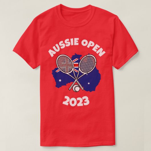 Australian Aussie Open 2023 Tennis T-shirt (Design voorkant)