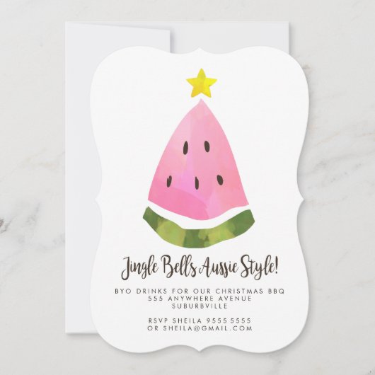 Australian Aussie Summer Kerstmis BBQ Kaart (Voorkant)