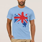 Australian. Australian flag & Australian map. T-shirt (Voorkant)