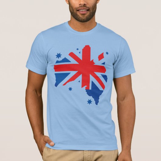 Australian. Australian flag & Australian map. T-shirt (Voorkant)
