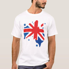 Australian. Australian flag & Australian map. T-shirt