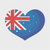 Australian. Australian Flag. Heart.  Sticker (Voorkant)