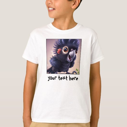 Australian Baby Black Cockatkato Editable T-Shirt (Voorkant)