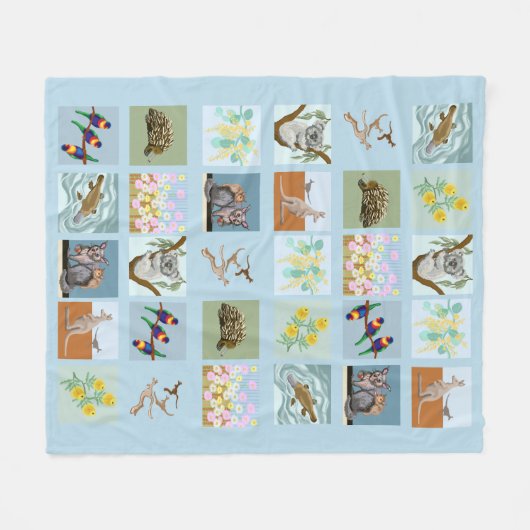 Australian Baby Blanket Fleece Deken (Voorkant (Horizontaal))