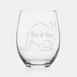 Australian Bachelorette Party Stemless Wine Glass Wijnglas Zonder Voet