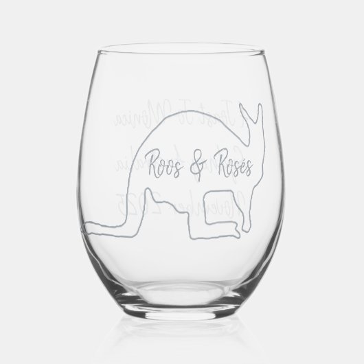 Australian Bachelorette Party Stemless Wine Glass Wijnglas Zonder Voet (Voorkant)