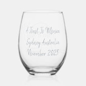 Australian Bachelorette Party Stemless Wine Glass Wijnglas Zonder Voet (Achterkant)