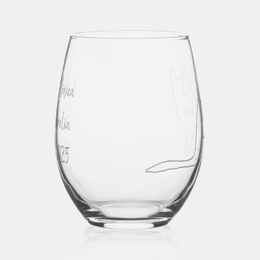 Australian Bachelorette Party Stemless Wine Glass Wijnglas Zonder Voet (Rechts)