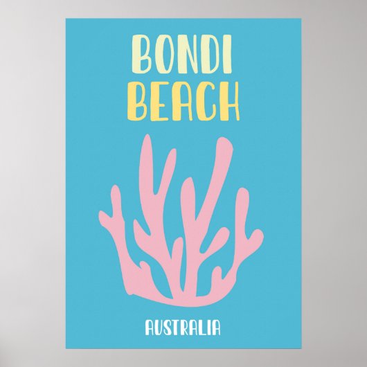 Australian Beach Poster - Mid-Century Modern Coast (Voorkant)