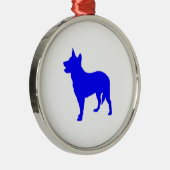 Australian Blue Heeler Metalen Ornament (Rechts)