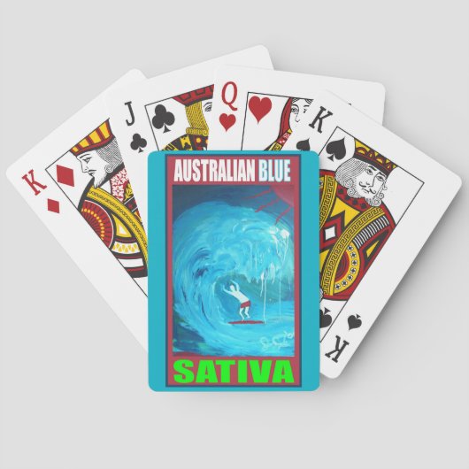 AUSTRALIAN BLUE SATIVA SPEELKAARTEN (Achterkant)